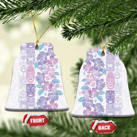 Christmas Aloha Hawaii Tiki Ceramic Ornament Hibiscus Winter Colors - Polynesian Pride