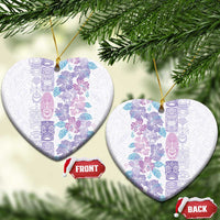 Christmas Aloha Hawaii Tiki Ceramic Ornament Hibiscus Winter Colors - Polynesian Pride