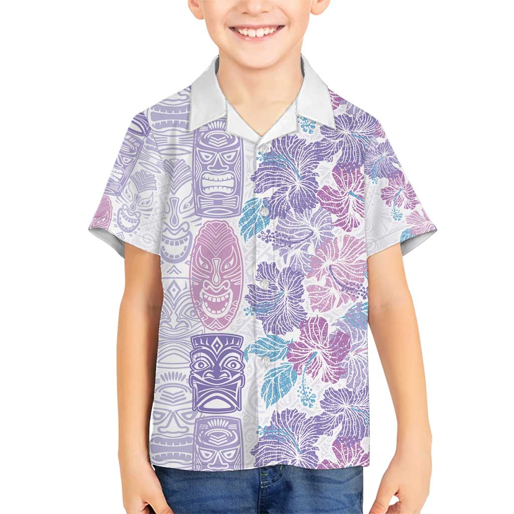 Christmas Aloha Hawaii Tiki Family Matching Summer Maxi Dress and Hawaiian Shirt Hibiscus Winter Colors - Polynesian Pride