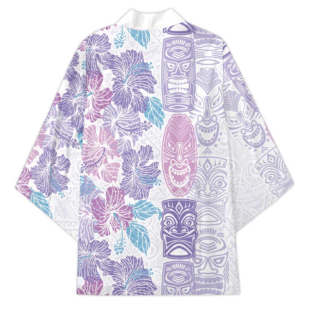 Christmas Aloha Hawaii Tiki Kimono Hibiscus Winter Colors - Polynesian Pride