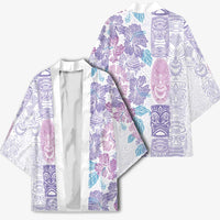 Christmas Aloha Hawaii Tiki Kimono Hibiscus Winter Colors - Polynesian Pride