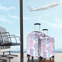 Christmas Aloha Hawaii Tiki Luggage Cover Hibiscus Winter Colors - Polynesian Pride