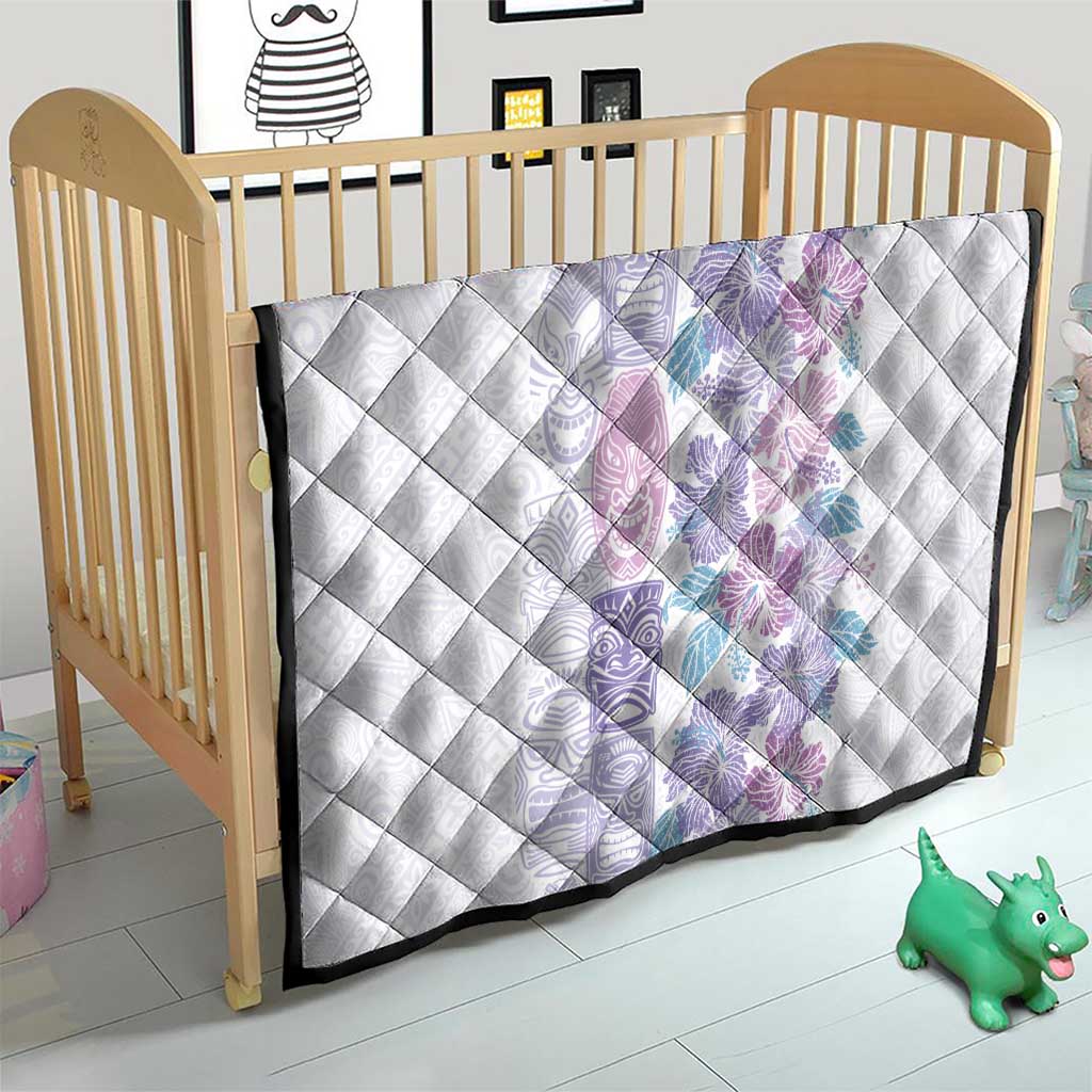 Christmas Aloha Hawaii Tiki Quilt Hibiscus Winter Colors - Polynesian Pride