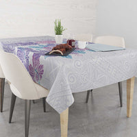 Christmas Aloha Hawaii Tiki Tablecloth Hibiscus Winter Colors - Polynesian Pride