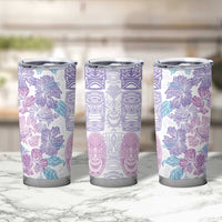 Christmas Aloha Hawaii Tiki Tumbler Cup Hibiscus Winter Colors - Polynesian Pride