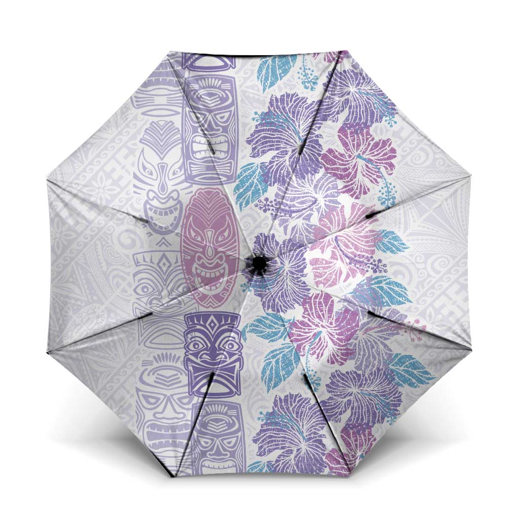 Christmas Aloha Hawaii Tiki Umbrella Hibiscus Winter Colors - Polynesian Pride