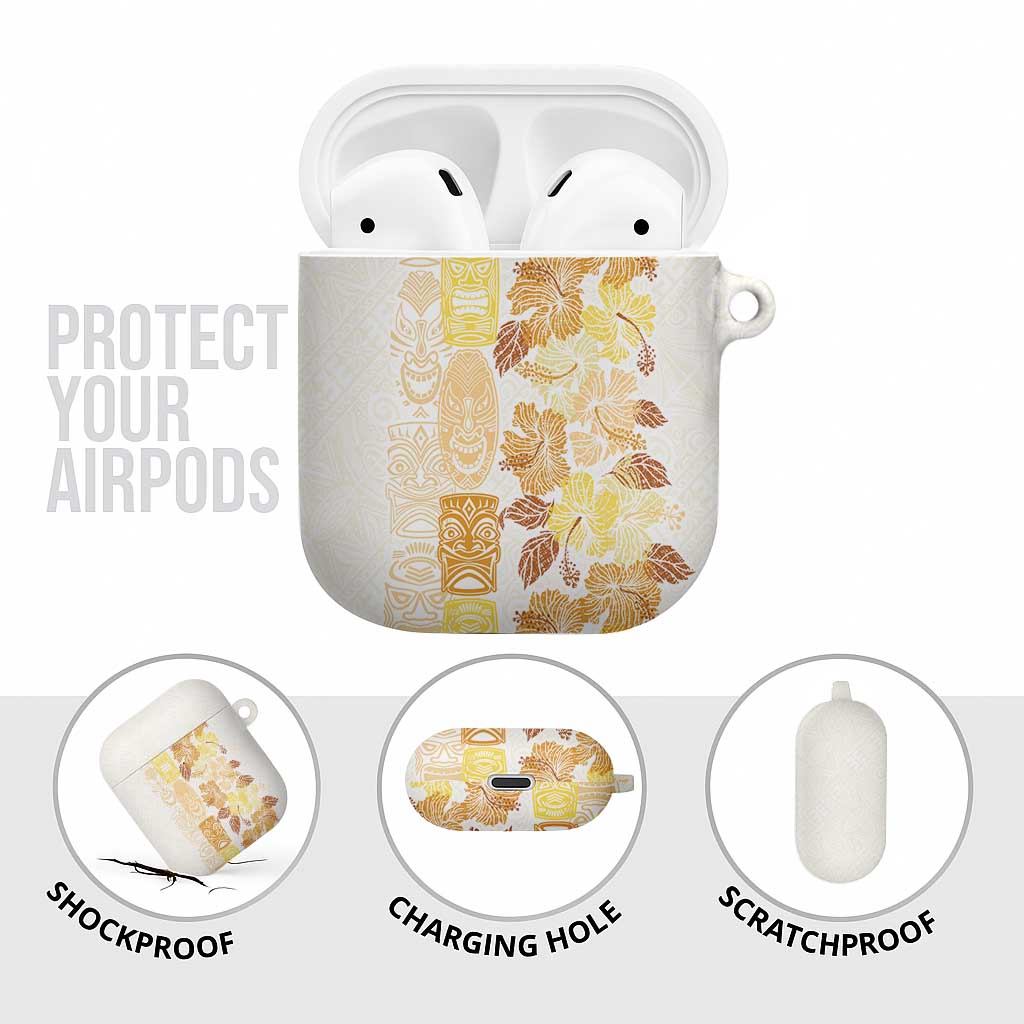 Christmas Aloha Hawaii Tiki AirPods Case Hibiscus Autumn Colors - Polynesian Pride