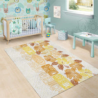 Christmas Aloha Hawaii Tiki Area Rug Hibiscus Autumn Colors - Polynesian Pride