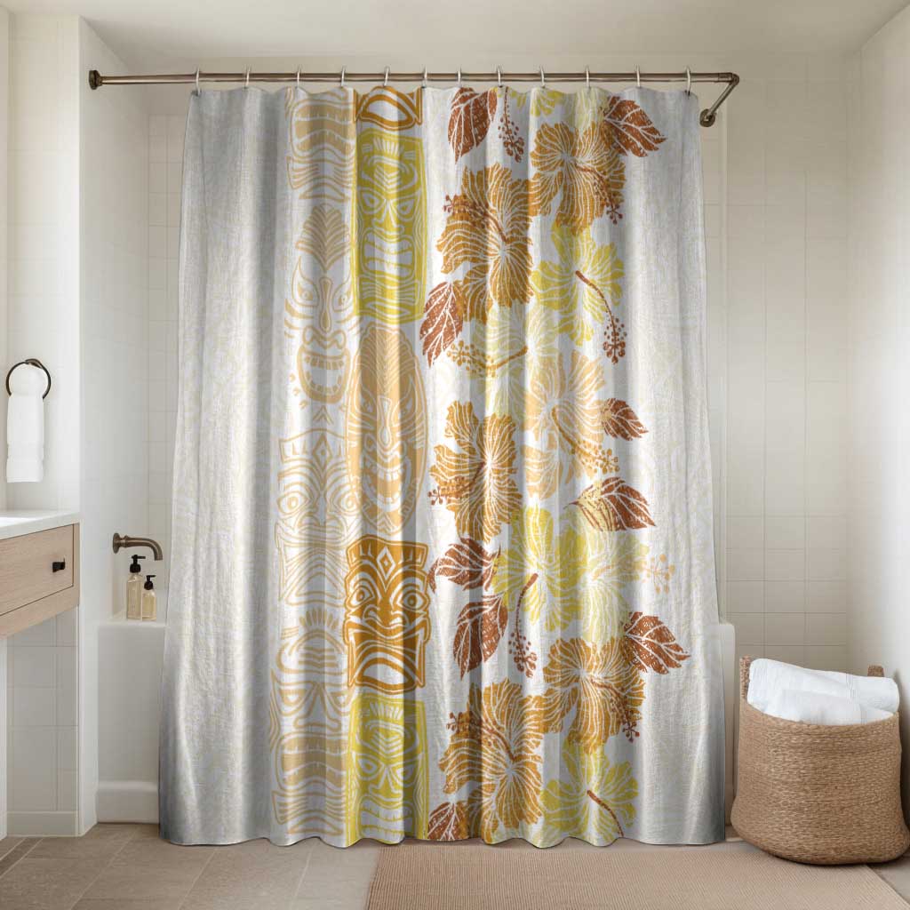 Christmas Aloha Hawaii Tiki Bathroom Set Hibiscus Autumn Colors - Polynesian Pride