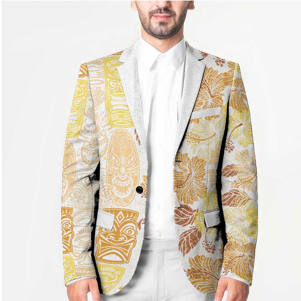 Christmas Aloha Hawaii Tiki Blazer Hibiscus Autumn Colors - Polynesian Pride