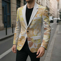 Christmas Aloha Hawaii Tiki Blazer Hibiscus Autumn Colors - Polynesian Pride