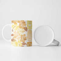 Christmas Aloha Hawaii Tiki Ceramic Mug Hibiscus Autumn Colors - Polynesian Pride