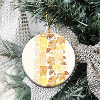 Christmas Aloha Hawaii Tiki Ceramic Ornament Hibiscus Autumn Colors - Polynesian Pride