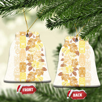 Christmas Aloha Hawaii Tiki Ceramic Ornament Hibiscus Autumn Colors - Polynesian Pride