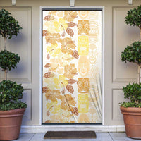 Christmas Aloha Hawaii Tiki Door Cover Hibiscus Autumn Colors - Polynesian Pride