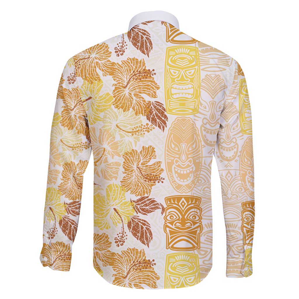 Christmas Aloha Hawaii Tiki Family Matching Summer Maxi Dress and Hawaiian Shirt Hibiscus Autumn Colors - Polynesian Pride