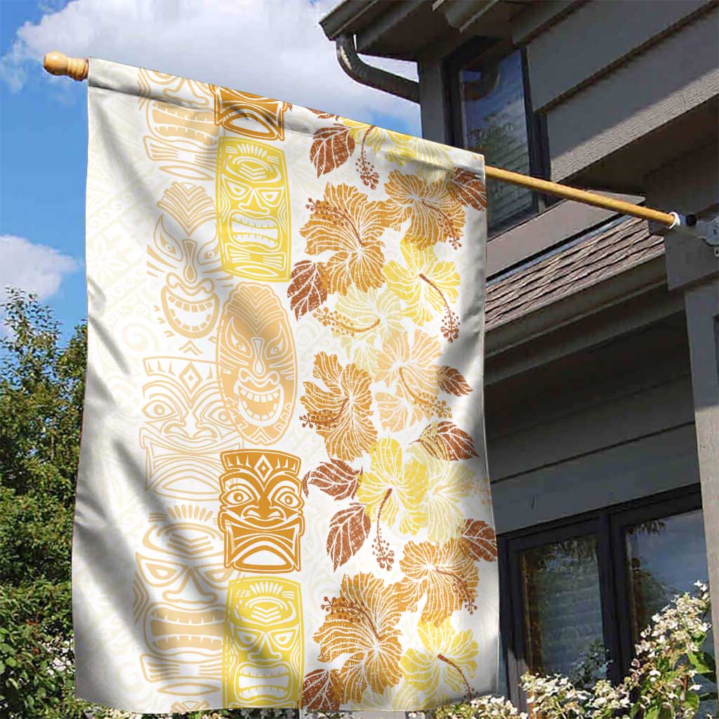 Christmas Aloha Hawaii Tiki Garden Flag Hibiscus Autumn Colors - Polynesian Pride