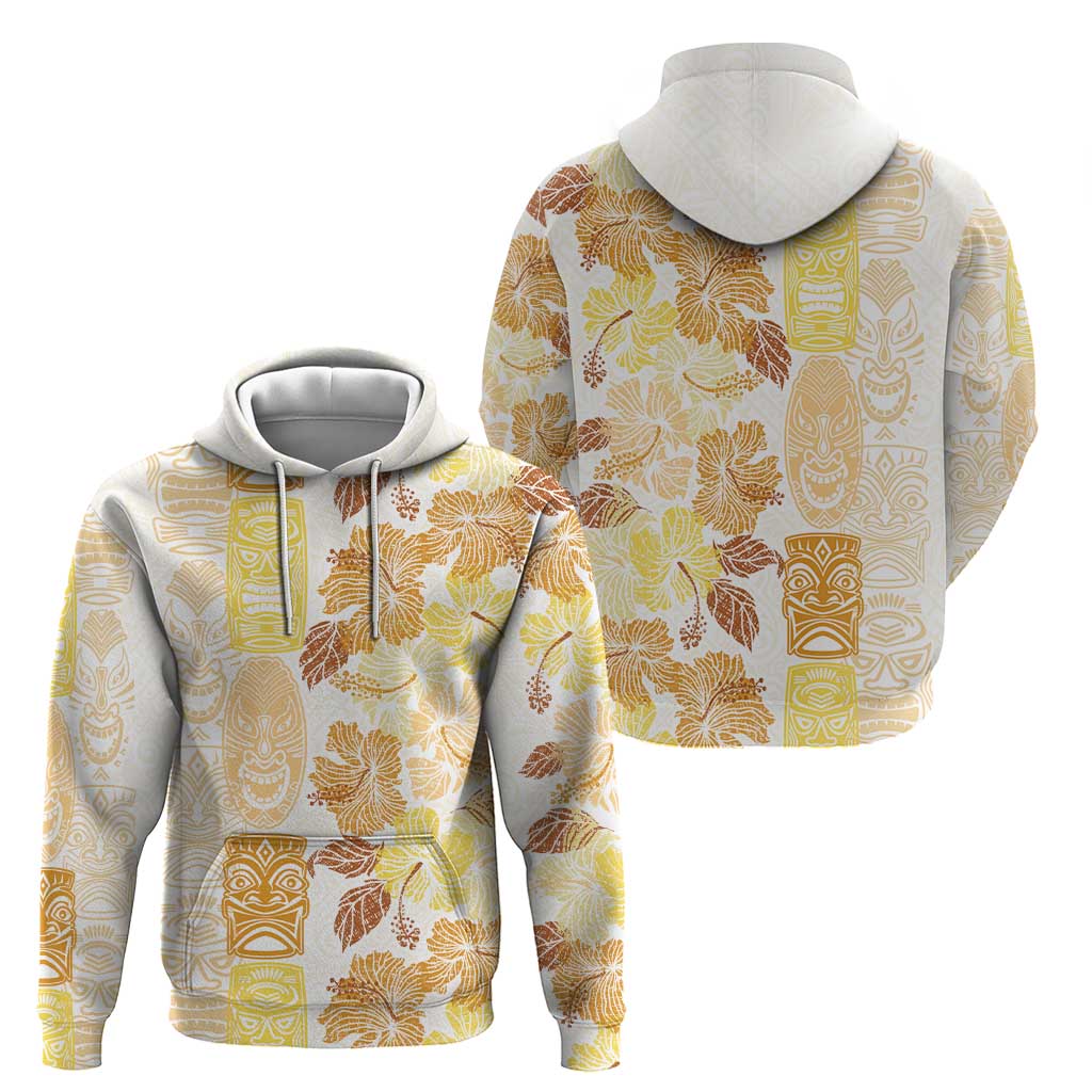 Christmas Aloha Hawaii Tiki Hoodie Hibiscus Autumn Colors - Polynesian Pride