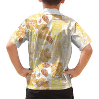 Christmas Aloha Hawaii Tiki Kid Hawaiian Shirt Hibiscus Autumn Colors - Polynesian Pride