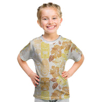 Christmas Aloha Hawaii Tiki Kid T Shirt Hibiscus Autumn Colors - Polynesian Pride