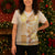 Christmas Aloha Hawaii Tiki Christmas Knitted V-Neck Vest Hibiscus Autumn Colors - Polynesian Pride
