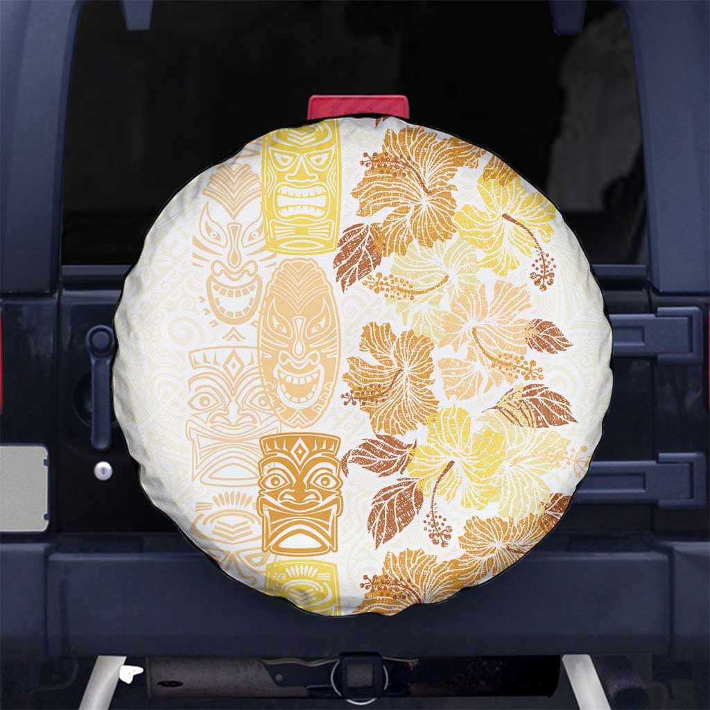 Christmas Aloha Hawaii Tiki Spare Tire Cover Hibiscus Autumn Colors - Polynesian Pride