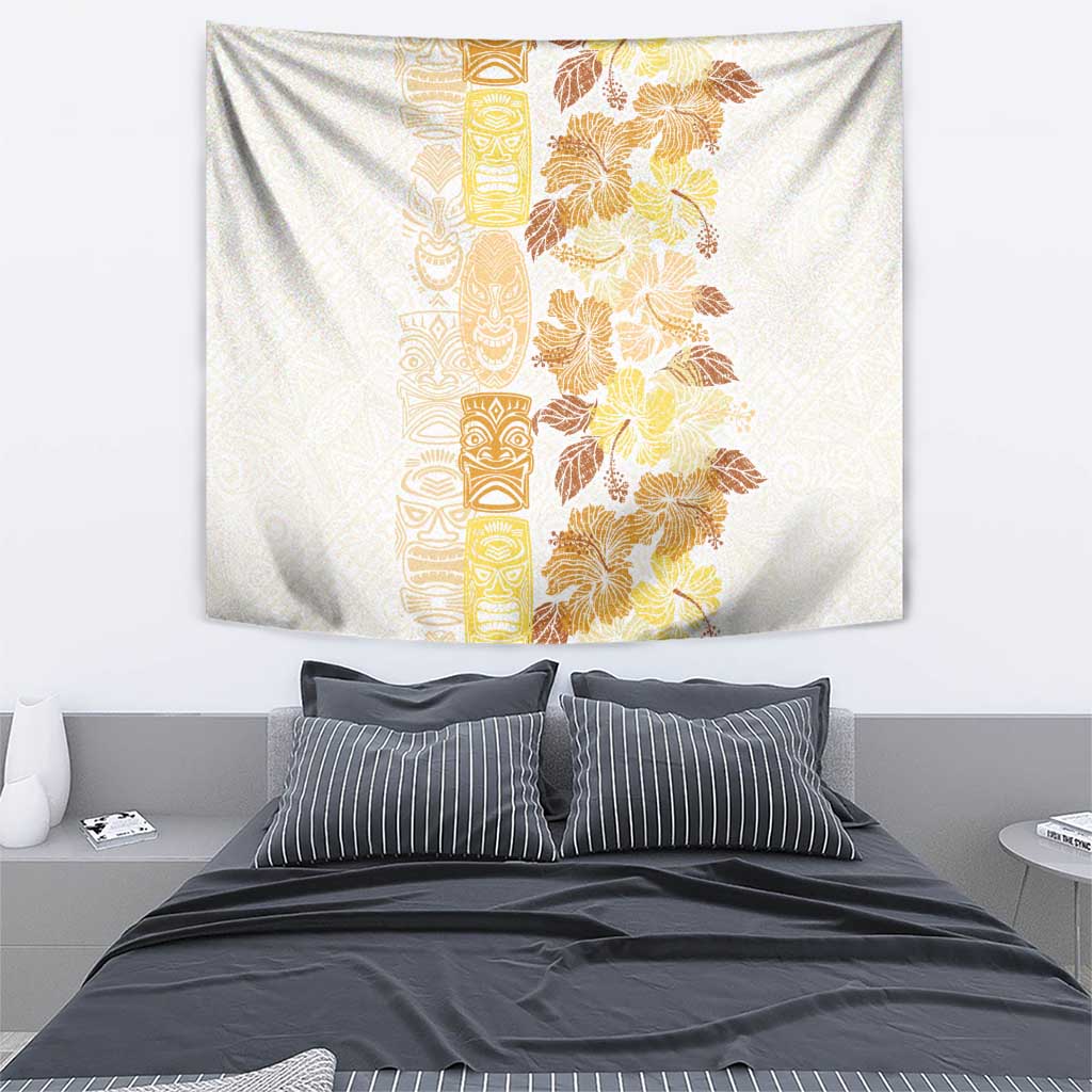 Christmas Aloha Hawaii Tiki Tapestry Hibiscus Autumn Colors - Polynesian Pride