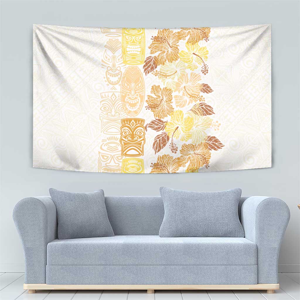 Christmas Aloha Hawaii Tiki Tapestry Hibiscus Autumn Colors - Polynesian Pride