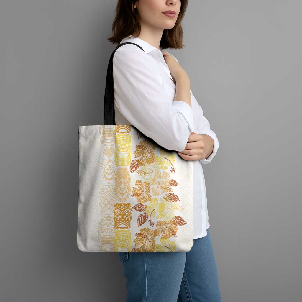 Christmas Aloha Hawaii Tiki Tote Bag Hibiscus Autumn Colors - Polynesian Pride