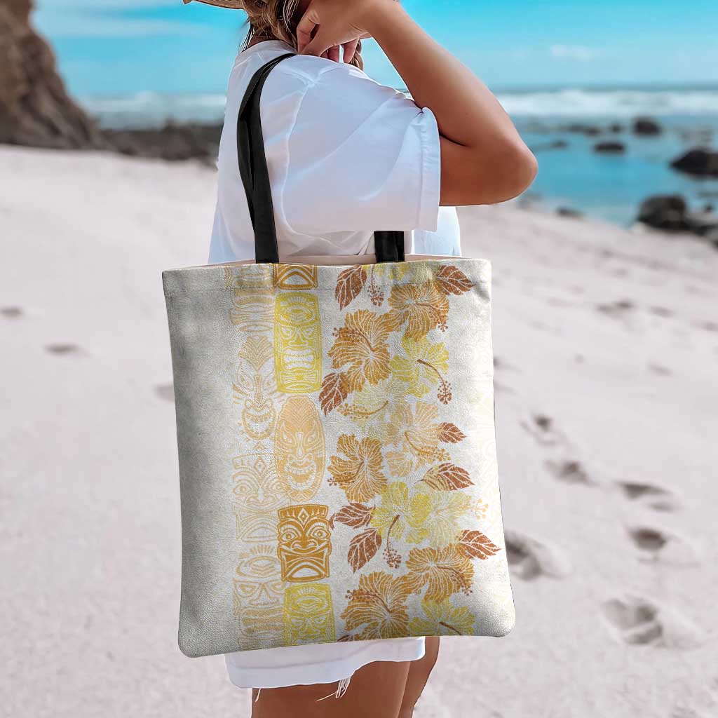 Christmas Aloha Hawaii Tiki Tote Bag Hibiscus Autumn Colors - Polynesian Pride
