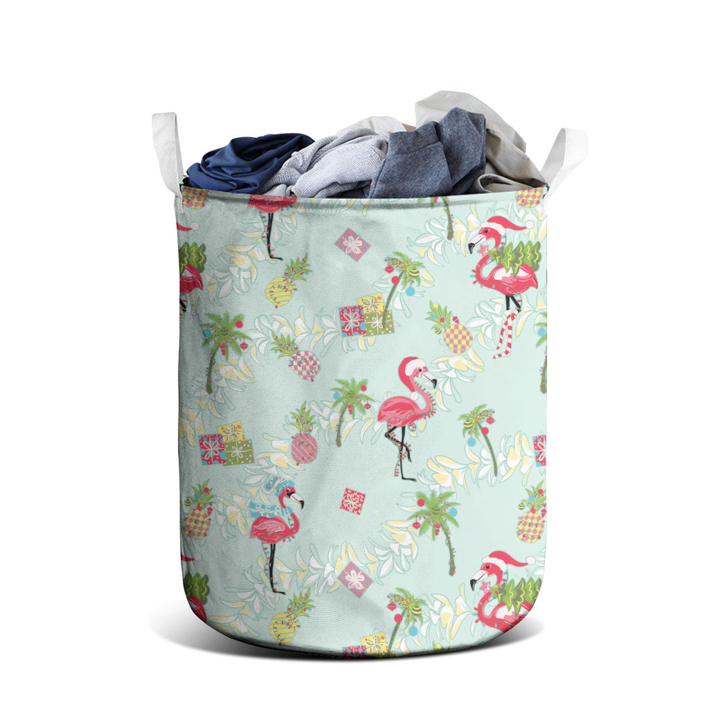 Aloha Hawaii Christmas Seamless Laundry Basket Plumeria Lei LT7 - Polynesian Pride