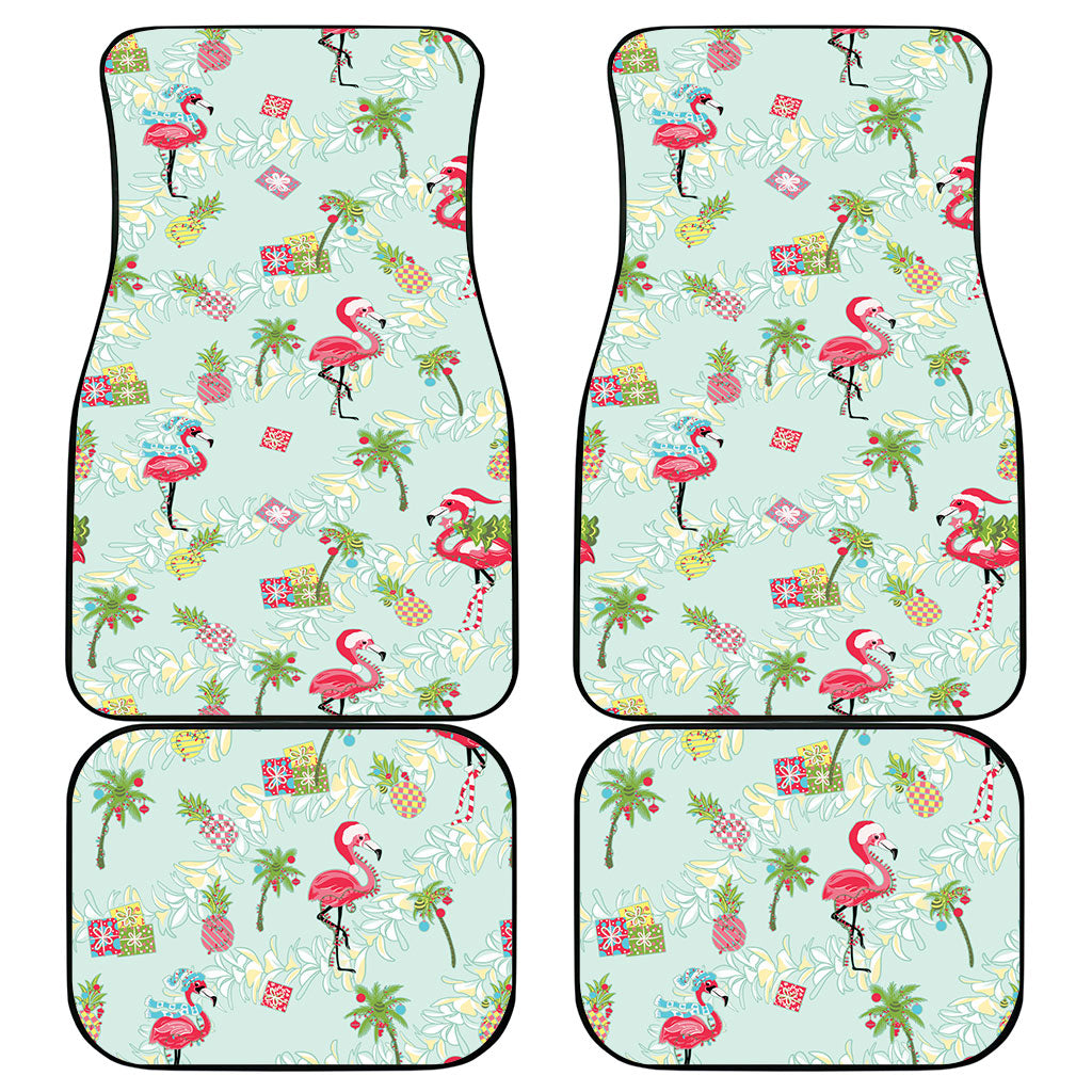 Aloha Hawaii Christmas Seamless Car Mats Plumeria Lei LT7 - Polynesian Pride