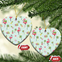 Aloha Hawaii Christmas Seamless Ceramic Ornament Plumeria Lei LT7 Heart Cerulean - Polynesian Pride
