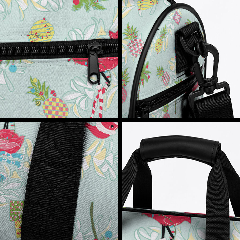 Aloha Hawaii Christmas Seamless Duffle Bag Plumeria Lei LT7 - Polynesian Pride
