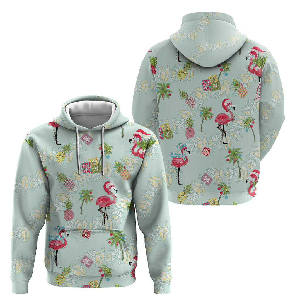 Aloha Hawaii Christmas Seamless Hoodie Plumeria Lei LT7 - Polynesian Pride