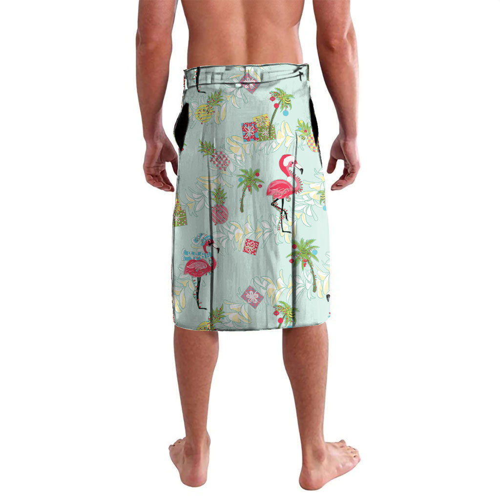 Aloha Hawaii Christmas Seamless Lavalava Plumeria Lei LT7 - Polynesian Pride