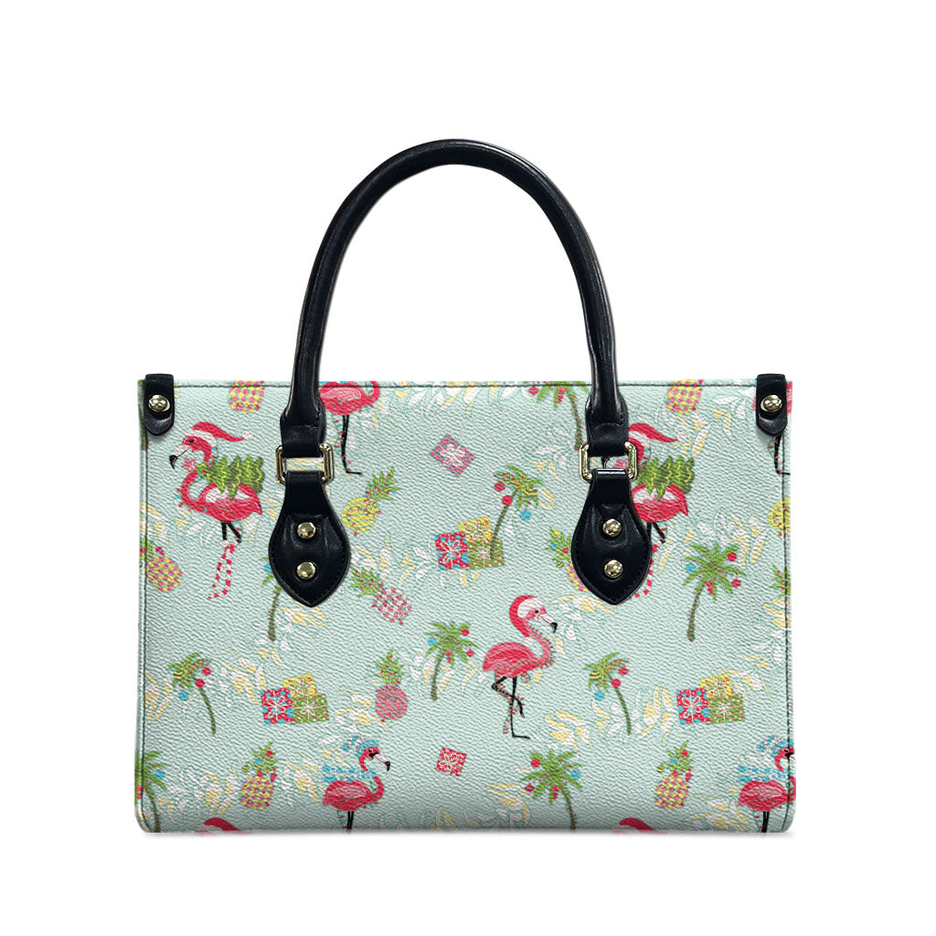 Aloha Hawaii Christmas Seamless Leather Bag Plumeria Lei LT7 - Polynesian Pride