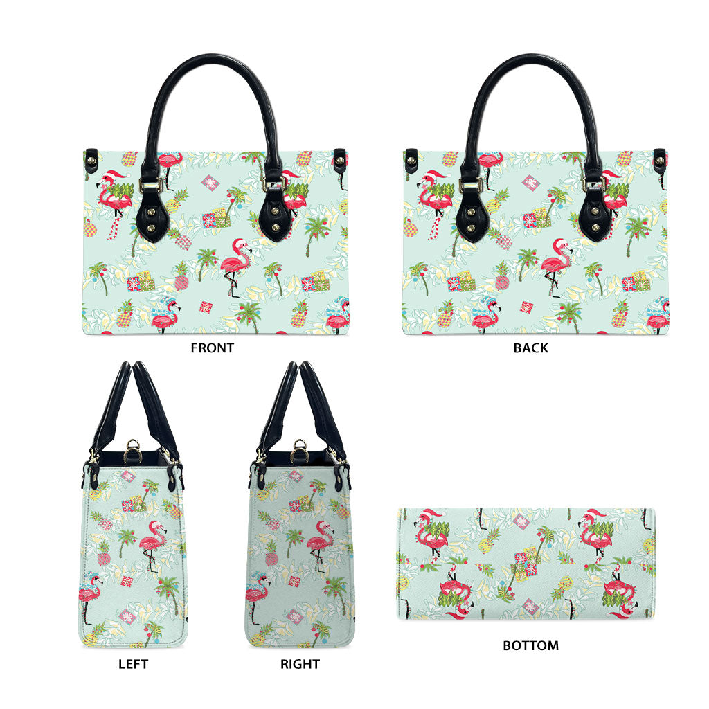 Aloha Hawaii Christmas Seamless Leather Bag Plumeria Lei LT7 - Polynesian Pride
