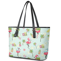 Aloha Hawaii Christmas Seamless Leather Tote Bag Plumeria Lei LT7 - Polynesian Pride