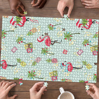 Aloha Hawaii Christmas Seamless Puzzle Plumeria Lei LT7 - Polynesian Pride