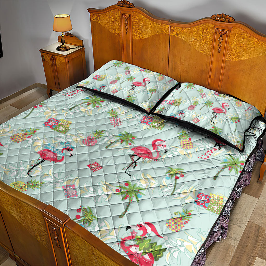 Aloha Hawaii Christmas Seamless Quilt Bed Set Plumeria Lei LT7 - Polynesian Pride