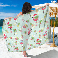 Aloha Hawaii Christmas Seamless Sarong Plumeria Lei LT7 One Size 44 x 66 inches Cerulean - Polynesian Pride