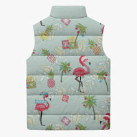 Aloha Hawaii Christmas Seamless Sleeveless Puffer Jacket Plumeria Lei LT7 - Polynesian Pride