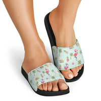 Aloha Hawaii Christmas Seamless Slide Sandals Plumeria Lei LT7 - Polynesian Pride