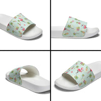 Aloha Hawaii Christmas Seamless Slide Sandals Plumeria Lei LT7 - Polynesian Pride