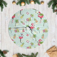 Aloha Hawaii Christmas Seamless Tree Skirt Plumeria Lei LT7 Casual Cerulean - Polynesian Pride