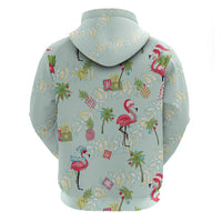 Aloha Hawaii Christmas Seamless Zip Hoodie Plumeria Lei LT7 - Polynesian Pride