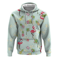 Aloha Hawaii Christmas Seamless Zip Hoodie Plumeria Lei LT7 Pullover Hoodie Cerulean - Polynesian Pride