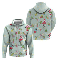 Aloha Hawaii Christmas Seamless Zip Hoodie Plumeria Lei LT7 - Polynesian Pride
