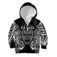 Custom New Zealand Rugby Kid Hoodie 2023 World Cup Aotearoa Haka Face LT7 - Polynesian Pride